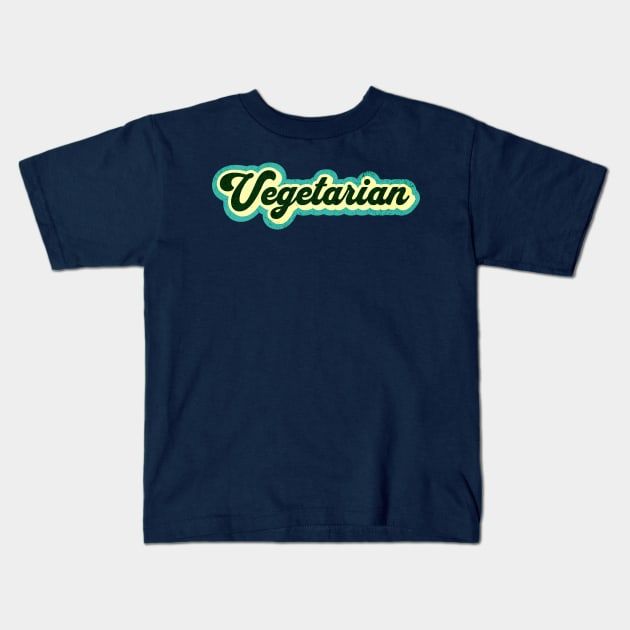 Retro Vegetarian Graphic Logo Kids T-Shirt by Cult of Seitan